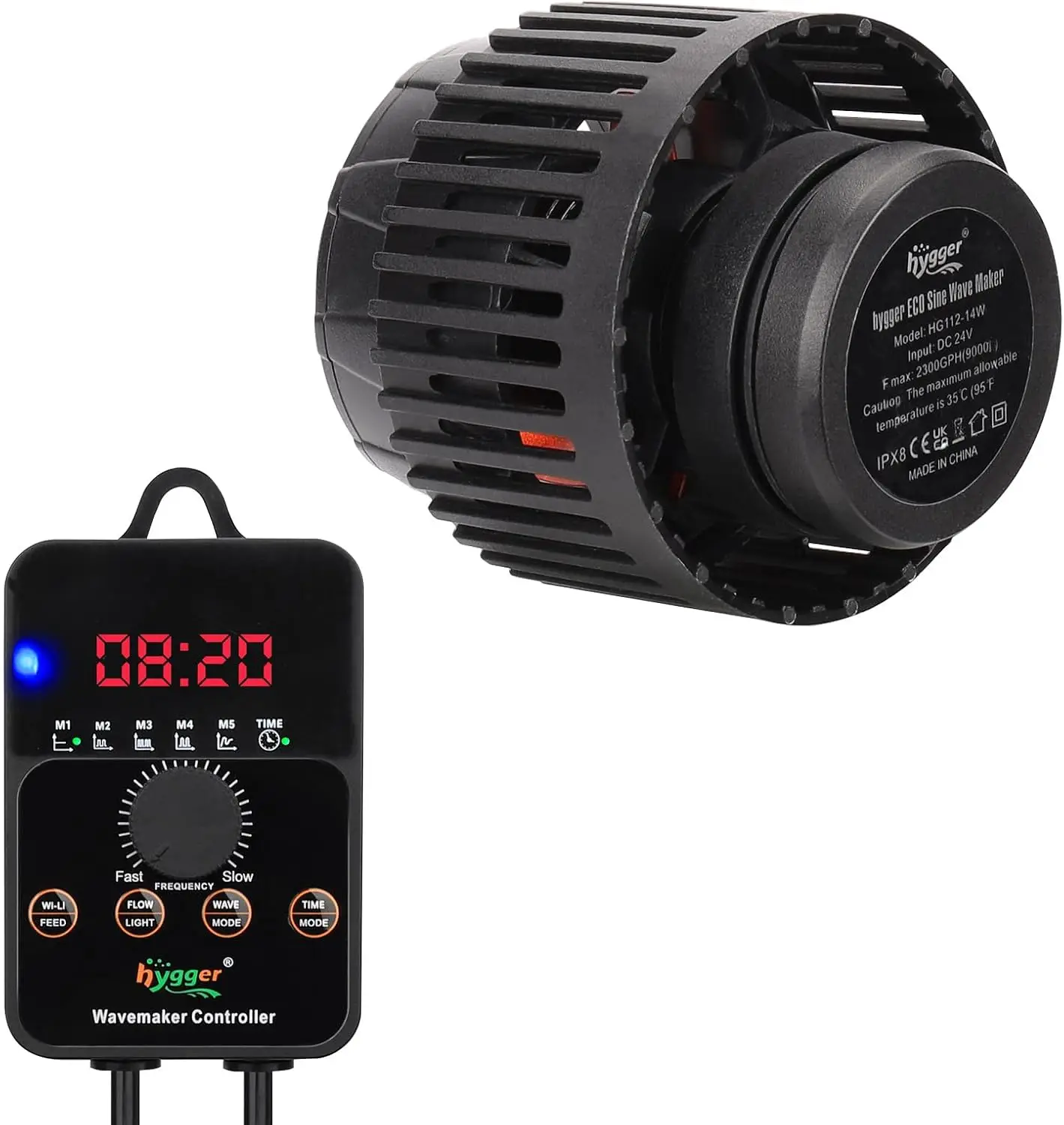 Powerhead Wave Maker - Einstellbarer Aquarium-Wellengenerator 24V DC, leise magnetische