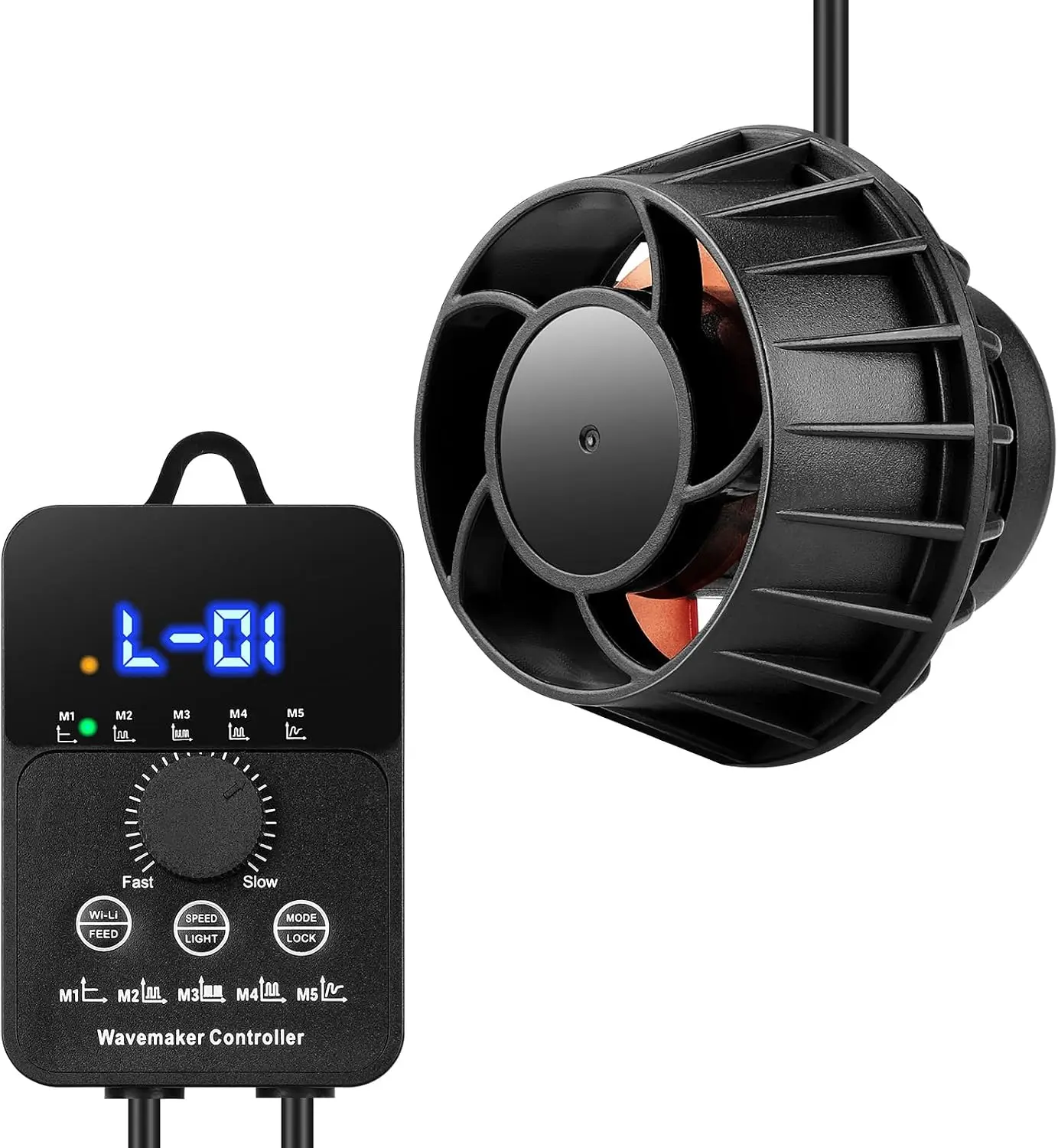 Powerhead Wave Maker - 3400GPH Aquarium-Wellengenerator DC24V mit magnetischer Befestigung,