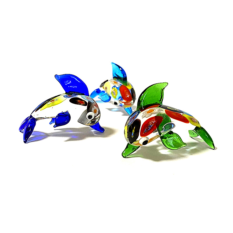 Bunte Miniatur-Glasdelfin-Figu – Marine Aquarium Europe Bewertung und Preis