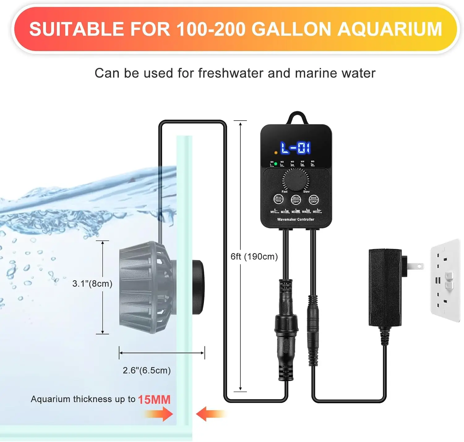 3400GPH Aquarium-Wellengenerat – Powerhead Wave Maker Bewertung und Preis